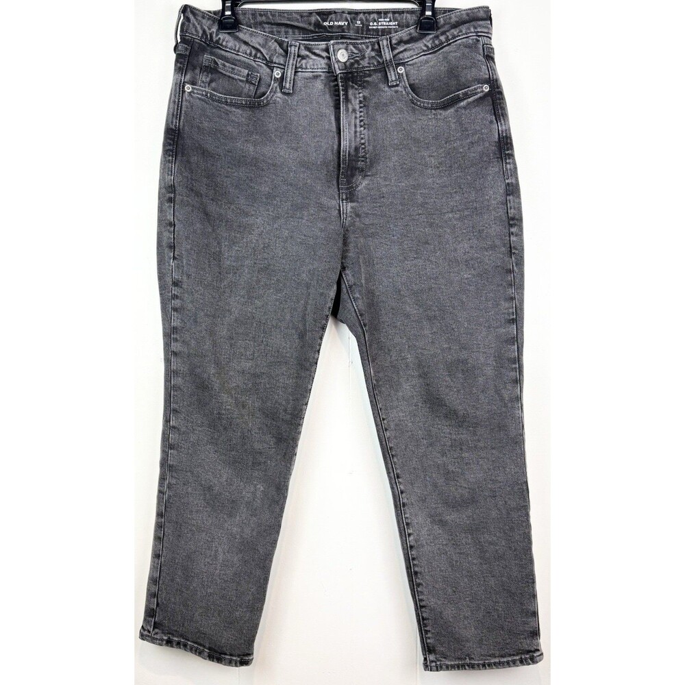 Old Navy OG Straight Black Women's Jeans High Rise Size 12 Petite